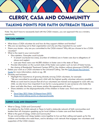 CCC outreach talking points