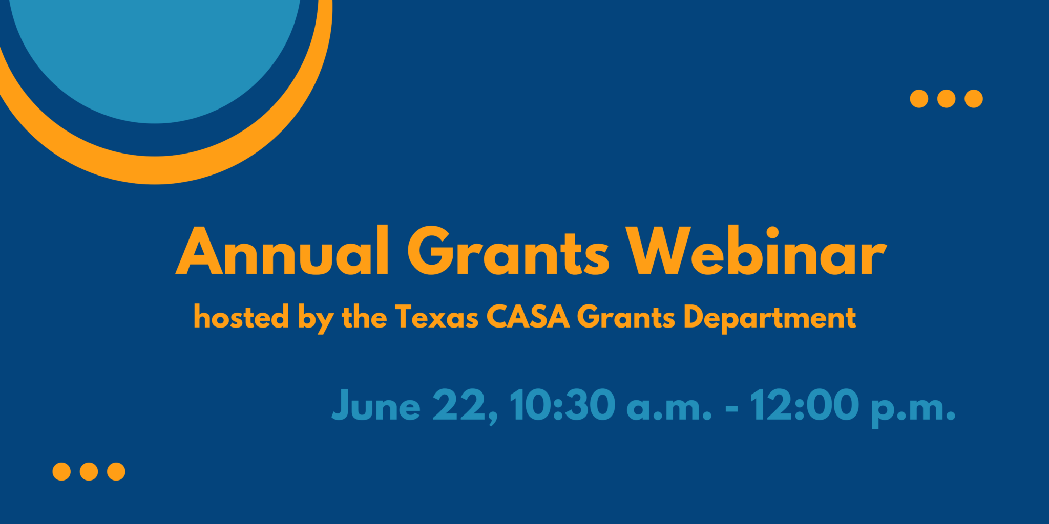 Annual Grants Webinar Texas CASA