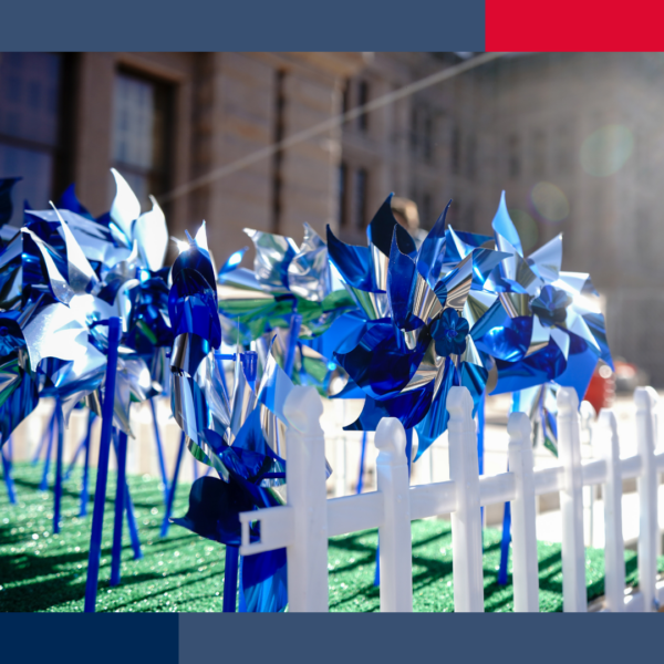 blue pinwheels