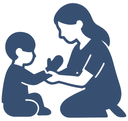 casa story child adult icon casa blue