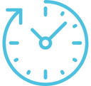 light blue clock icon
