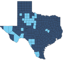 texas counties covered by casa