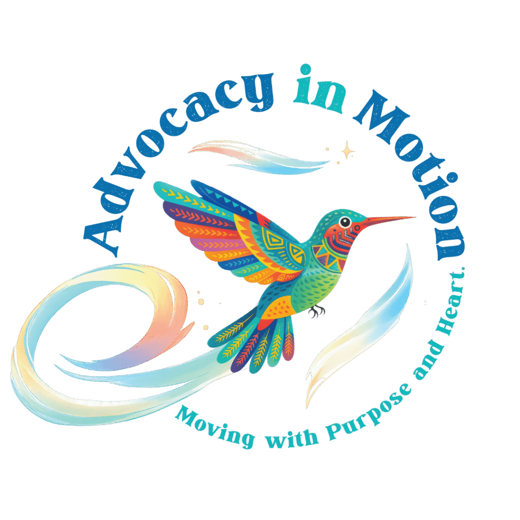 Logo de la conferencia 2026: abogacía en movimiento con colibrí